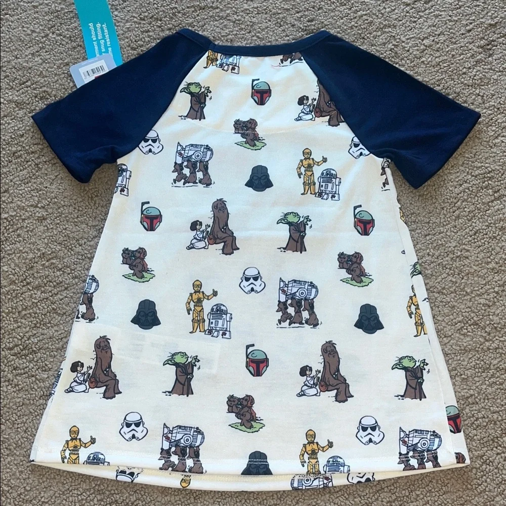 Disney Store Star Wars Kids Nightgown with Blue and Cream Accents